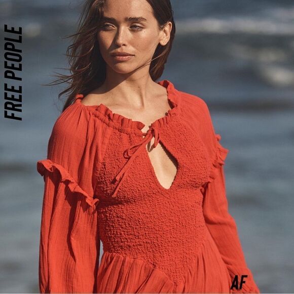 FREE PEOPLE KISS AND TELL MINI IN RED NEW XS - Picture 3 of 6